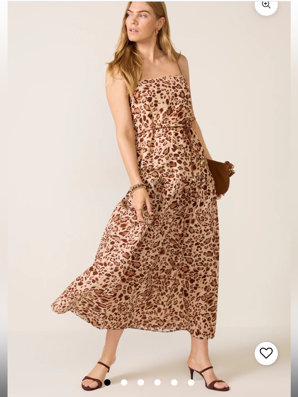 Kivari 🔥 Nwot Leopard Print Slip Maxi Dress